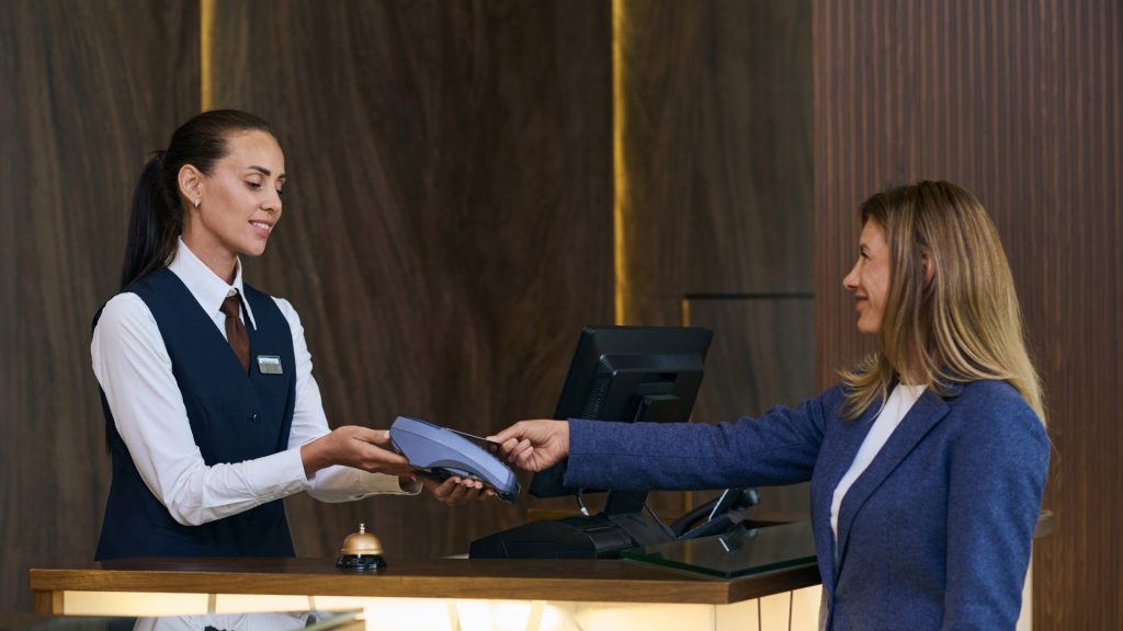 Paying for a hotel room
