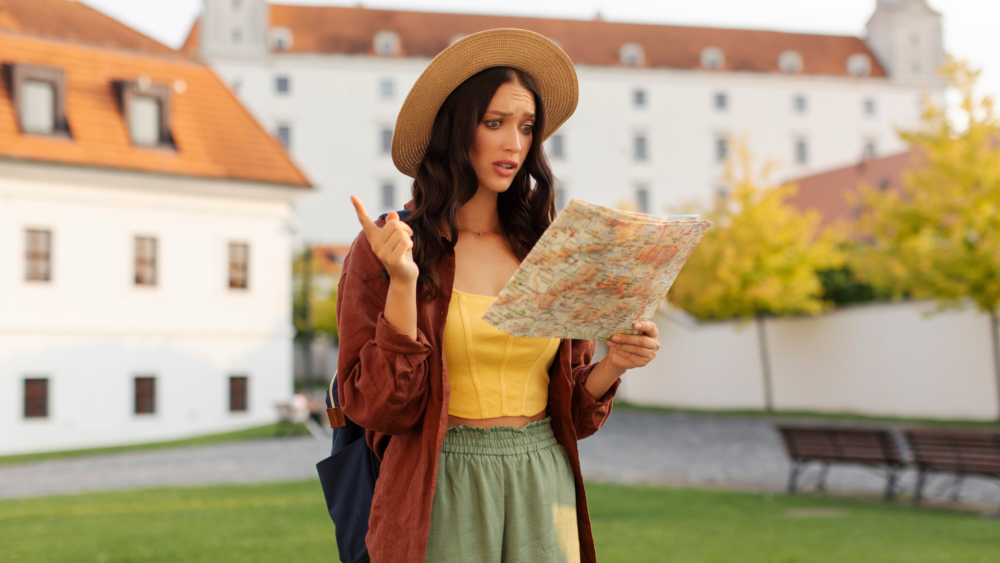 a tourist feeling lost